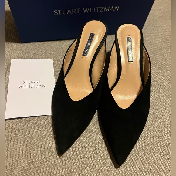 Stuart Weitzman Lulah Kitten Heel Mules Size 9 - Picture 3 of 13